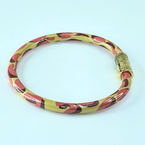 Louis Vuitton Keep It Blanc Corail Leopard Brasserie Opit Bracelet GS241 - Picture 5 of 8